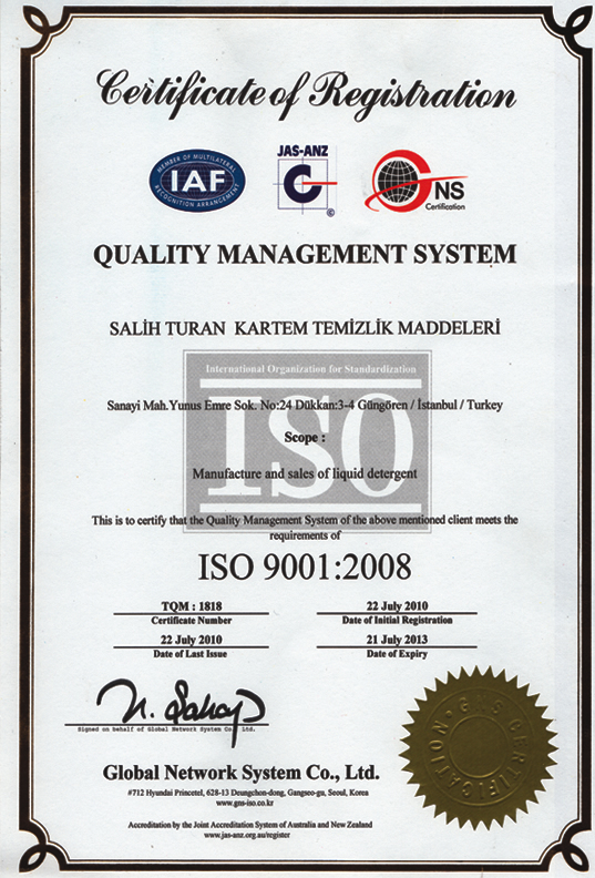 ISO Belgesi