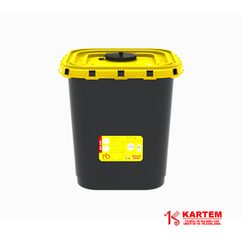 Tehlikeli Atık Kutusu Köşeli 30 lt | KAR-125kar-125-01 30 lt